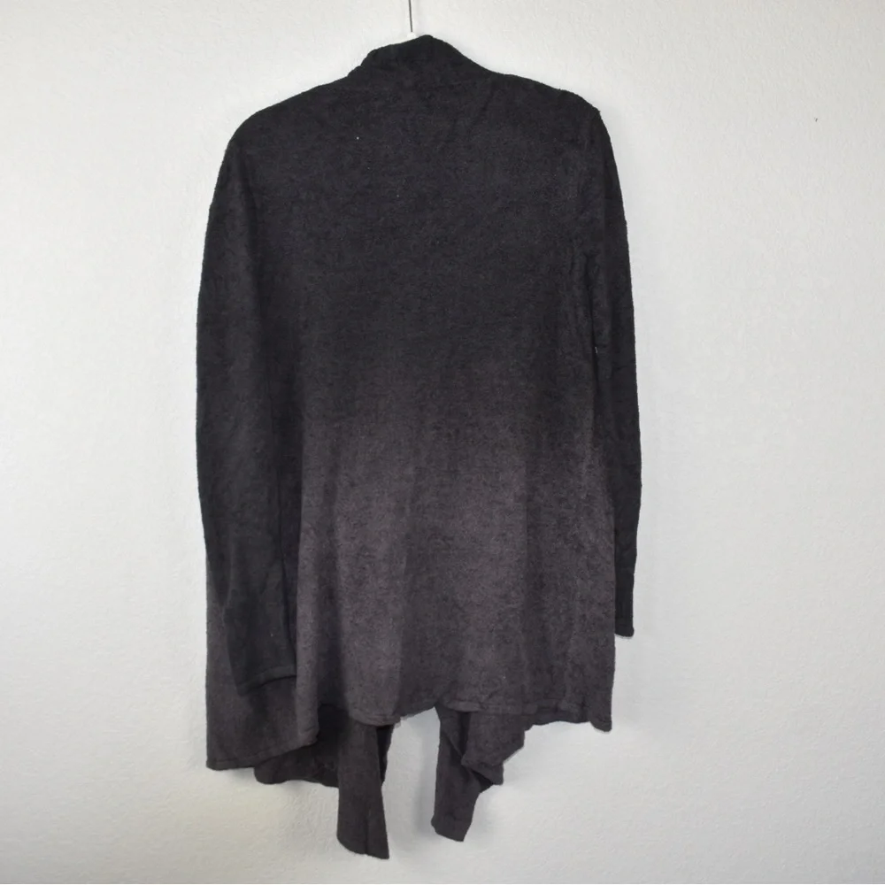 Shimera Cozy Open Front Waterfall Ombre Cardigan Wrap Gray M Medium